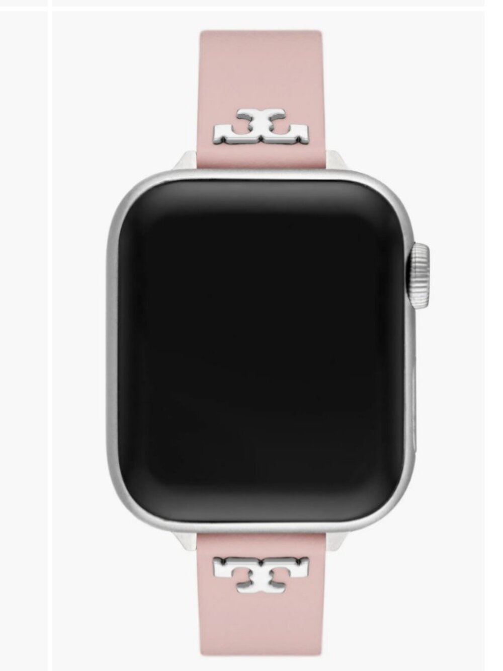 NEW Tory Burch The T Pink Blush Leather 14 mm Strap Band Apple Watch 11 42 mm